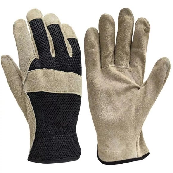 True Grip Other - True Grip Brown Leather Suede Cowhide with Mesh Back Work Gloves Size Large
